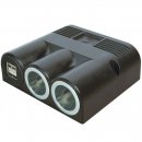 Dreifachsteckdose mit Aufbau USB 2 x 2500 mA