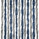 Chenille-Flauschvorhang Caravan 56 x 175 cm, blau/silber