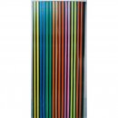 Streifenvorhang bunt, schwarz 90 x 200 cm