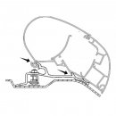 Adapter für Fiat Ducato ab Bj. 2006/07 zu Markisen Dometic PR 2000