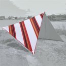 Sonnensegel "Zip Canvas" Oriental strip white