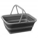 Faltbare Waschschüssel Holdall, grau / schwarz