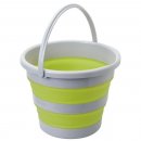 Faltbarer Eimer Drum, grau / grün, 15 Liter