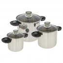 Edelstahl-Kochtopfset Elegance Compact 3 Stück, 1,25...