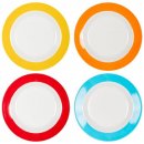 Suppenteller Colour Line 4-teilig, bunt