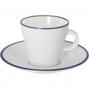 Espressoset Linea Line 2-teilig, weiß, blau
