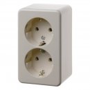 Steckdose Schuko Aufputz 2-fach