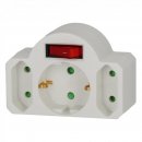 Adapterstecker 2 Euro + 1 Schutzkontakt-Steckdose