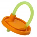 Deckel mit Trinkhalm orange mit Trinkhalm in grün