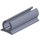 Keder-Profilschiene 2 Meter, Kunststoff, einfach mit...