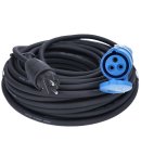 Adapterkabel Schuko -> CEE, 25 m schwarz