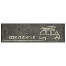 Fu&szlig;matte Keep it Simple, 120 x 35 cm grau, wash+dry...